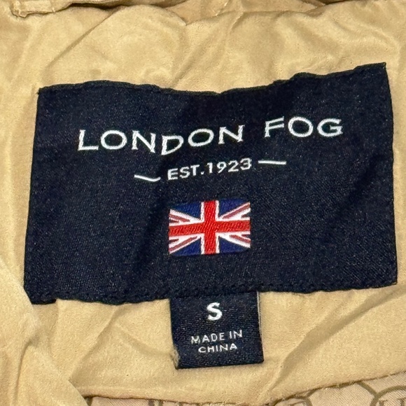 brown london fog jacket button down pocket bothsides size small - Picture 4 of 15